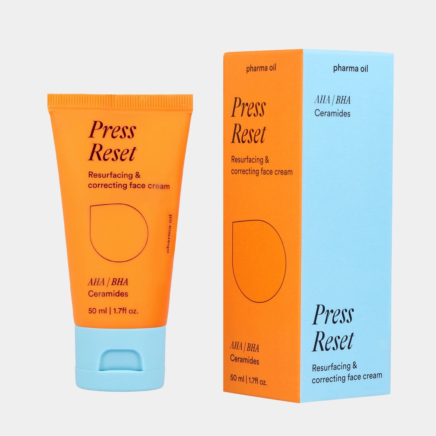 "Press reset", AHA | BHA & серамиден крем за лице