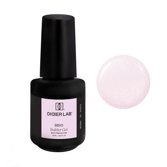Билдър гел, BBIO "Didier Lab" Milky Pink Glitter, 15ml
