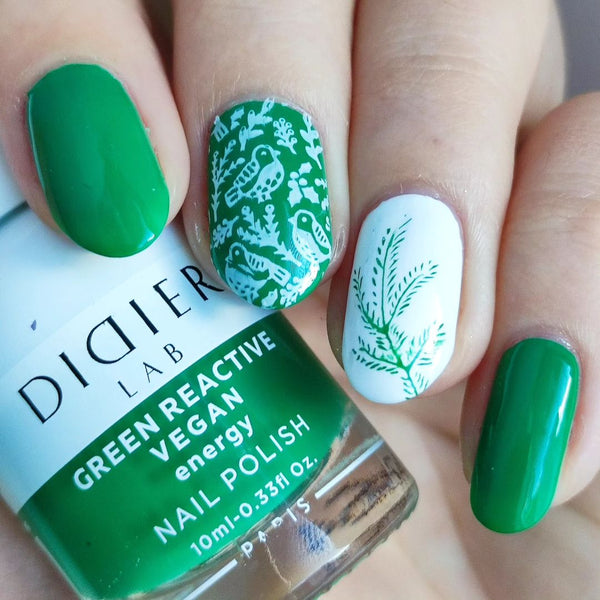 Зелен реактивен, веган лак за нокти, green reactive nail polish,  "Didier Lab , energy, 10мл