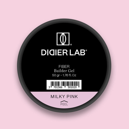 Didier Lab, Билдър гел - фибро стъкло , Fiber - builder gel ,  "Milky Pink", 50гр