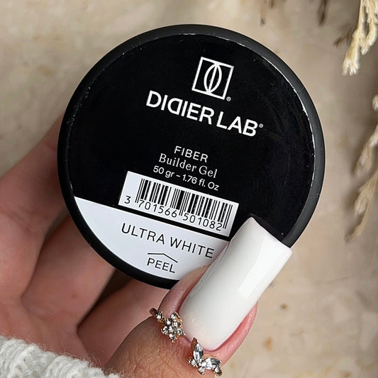 Didier Lab, Билдър гел - фибро стъкло, Fiber builder gel, "Ultra white", 50гр