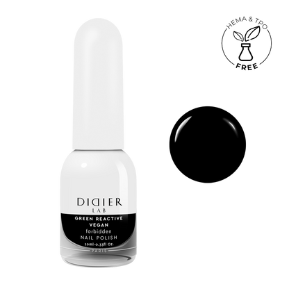 Зелен реактивен, веган лак за нокти, green reactive nail polish, "Didier Lab", forbidden, 10ml