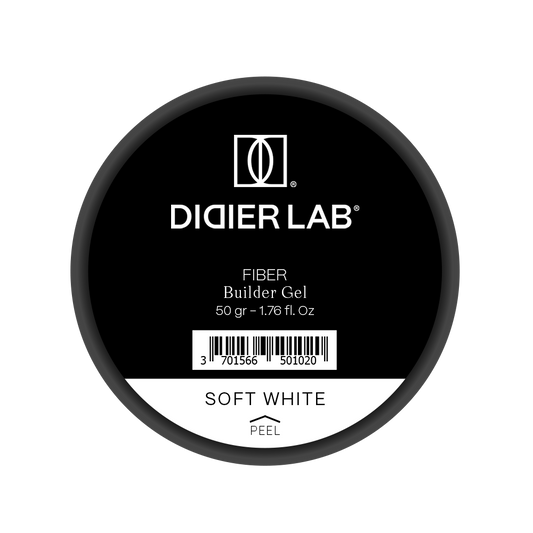 Didier Lab, Билдър гел - фибро стъкло, Fiber - builder gel, Soft white, 50гр