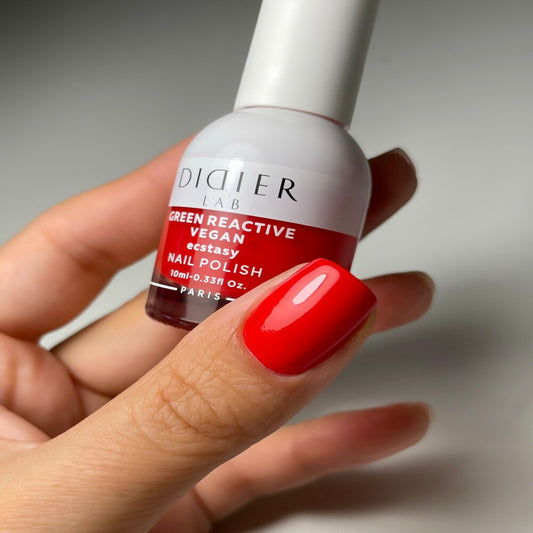Зелен реактивен, веган лак за нокти, green reactive nail polish, "Didier Lab", extasy 10 мл