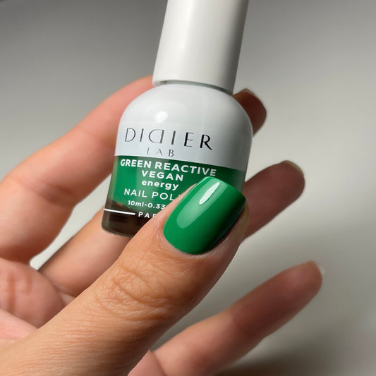 Зелен реактивен, веган лак за нокти, green reactive nail polish, "Didier Lab", energy, 10мл