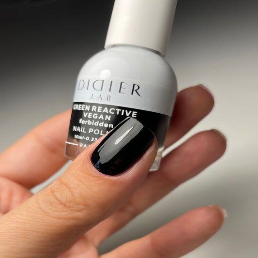 Зелен реактивен, веган лак за нокти, green reactive nail polish, "Didier Lab", forbidden, 10ml