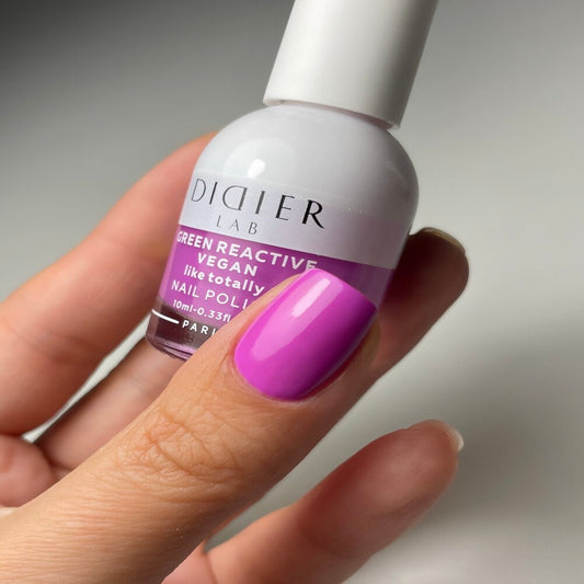 Зелен реактивен, веган лак за нокти, green reactive nail polish, "Didier Lab", like totaly, 10мл