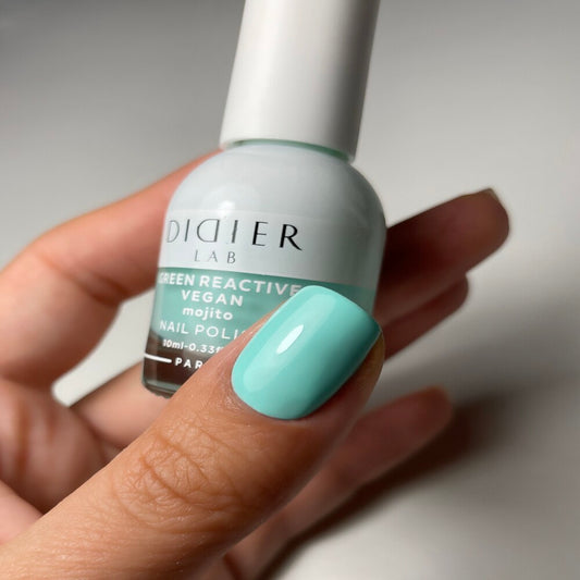 Зелен реактивен, веган лак за нокти, green reactive nail polish, "Didier Lab", mohito , 10 мл