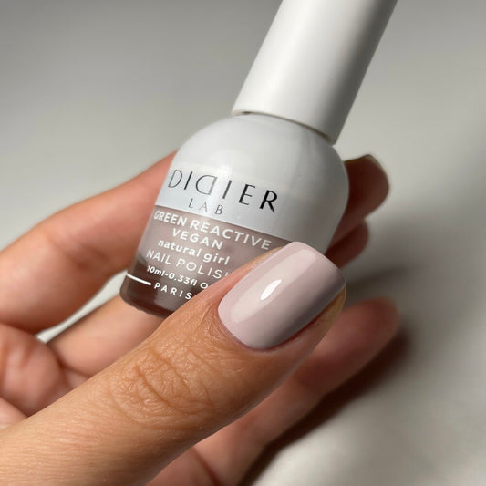 Зелен реактивен, веган лак за нокти, green reactive nail polish, "Didier Lab", natural girl, 10мл