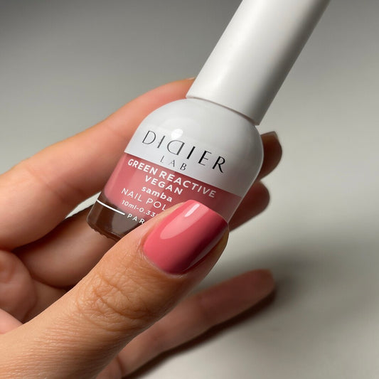 Зелен реактивен, веган лак за нокти, green reactive nail polish, "Didier Lab", samba, 10 мл