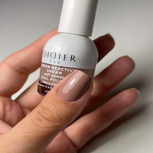 Зелен реактивен, веган лак за нокти, green reactive nail polish, "Didier Lab", soft power, 10мл