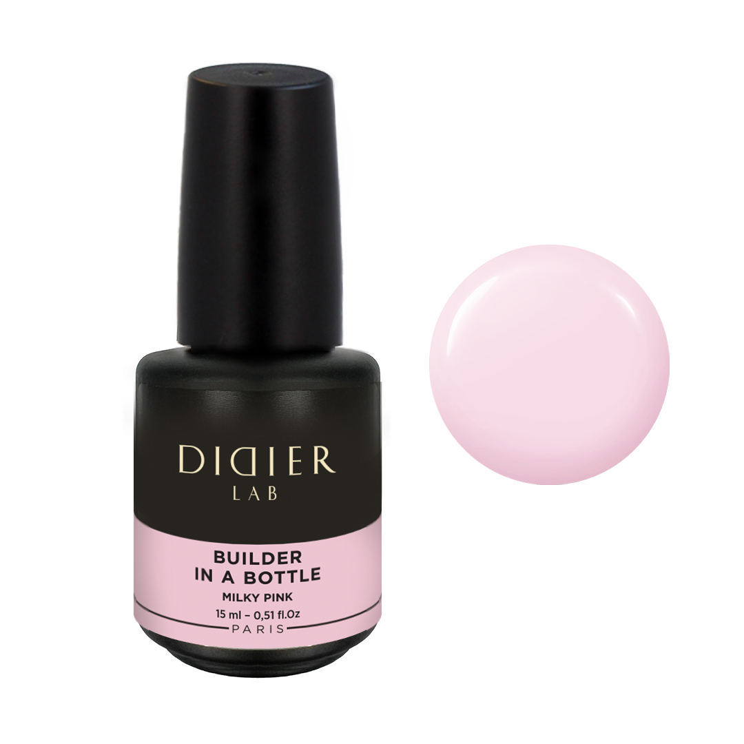 Изграждащ гел, 15мл, Builder in a bottle, 15ml, Didier Lab, Milky Pink