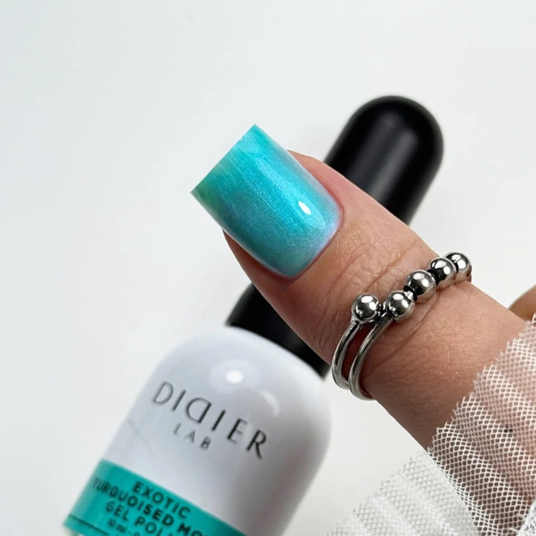 Didier Lab "Exotic" гел лак, Turquoised Motmo, 10мл