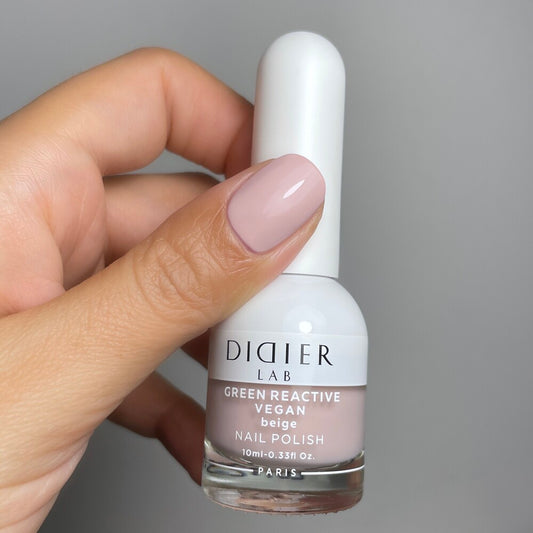 Зелен реактивен, веган лак за нокти, green reactive nail polish, "Didier Lab", never stop, 10мл