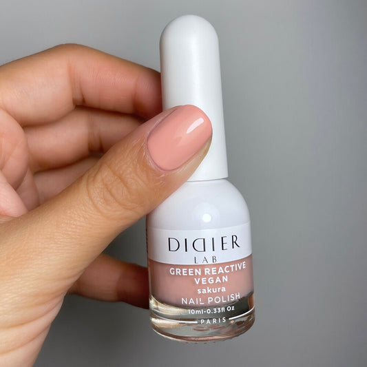 Зелен реактивен, веган лак за нокти, green reactive nail polish, "Didier Lab", sakura, 10 мл