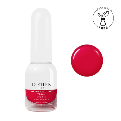 Зелен реактивен, веган лак за нокти, green reactive nail polish, "Didier Lab", wild fire, 10мл