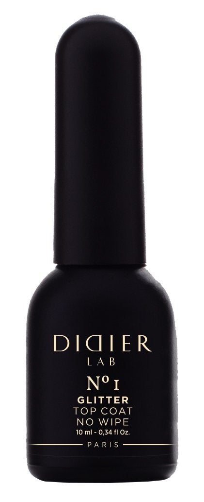 Didier Lab ,Топ Лак, Бласък, без лепкав слой , No.1, Top coat, no wipe, Glitter, No1 10ml - Didier Lab Bulgaria