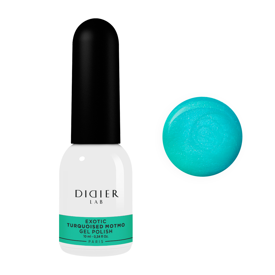 Didier Lab "Exotic" гел лак, Turquoised Motmo, 10мл